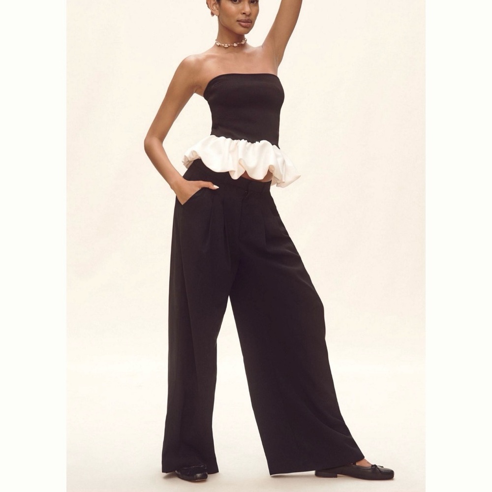 Maeve Avery wide leg black pants size xs